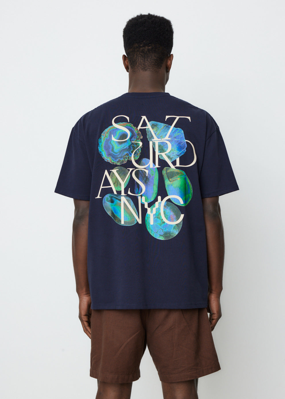 【SATIIIZ】Suede short sleeve t-shirt Shop STREETZ IS WATCHIN Blessed Tee SIW5141-SND beige