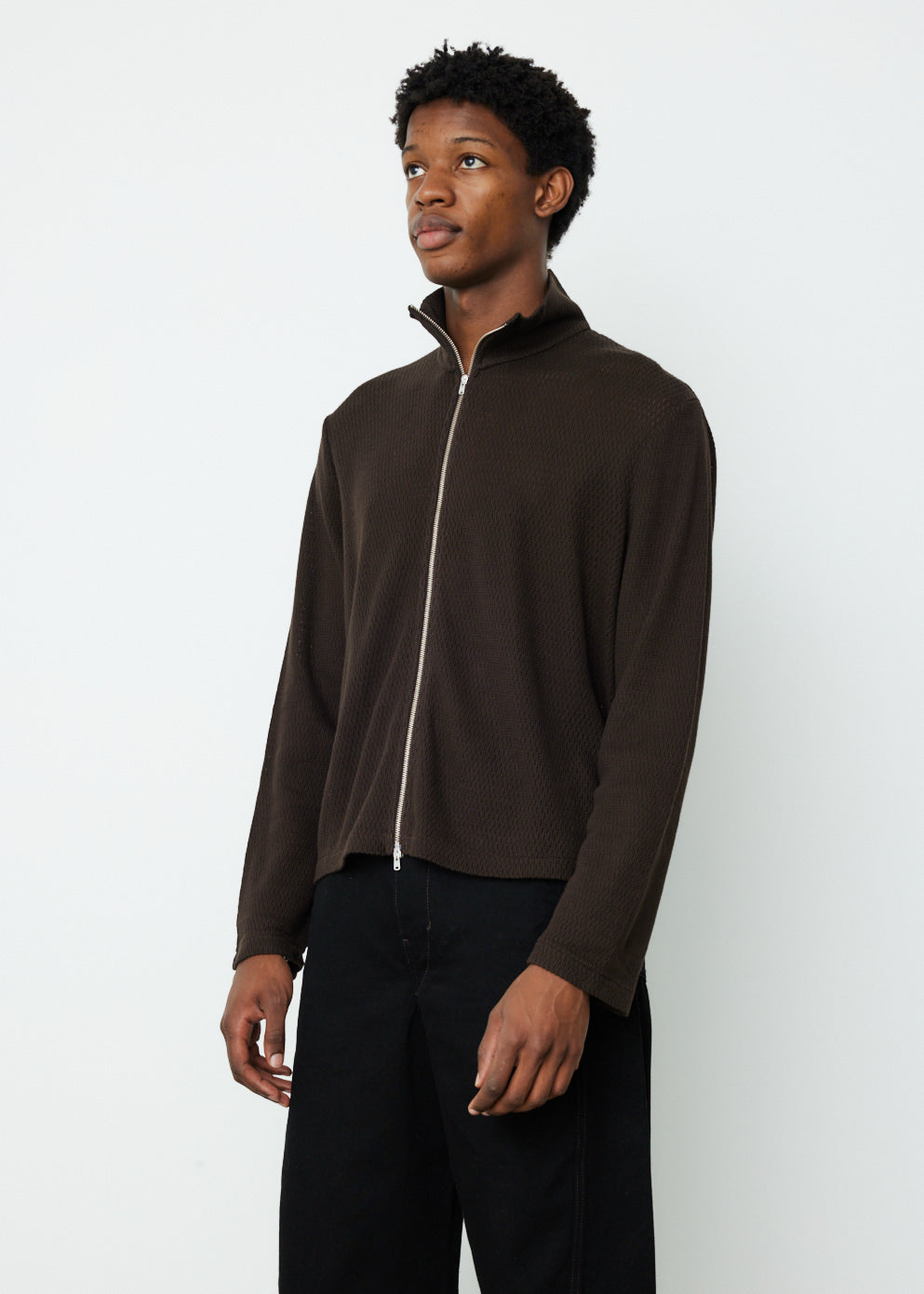 Shrunken Full Zip Polo