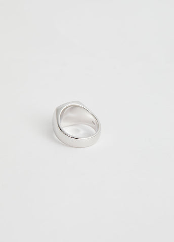 Cushion Green Marble Ring