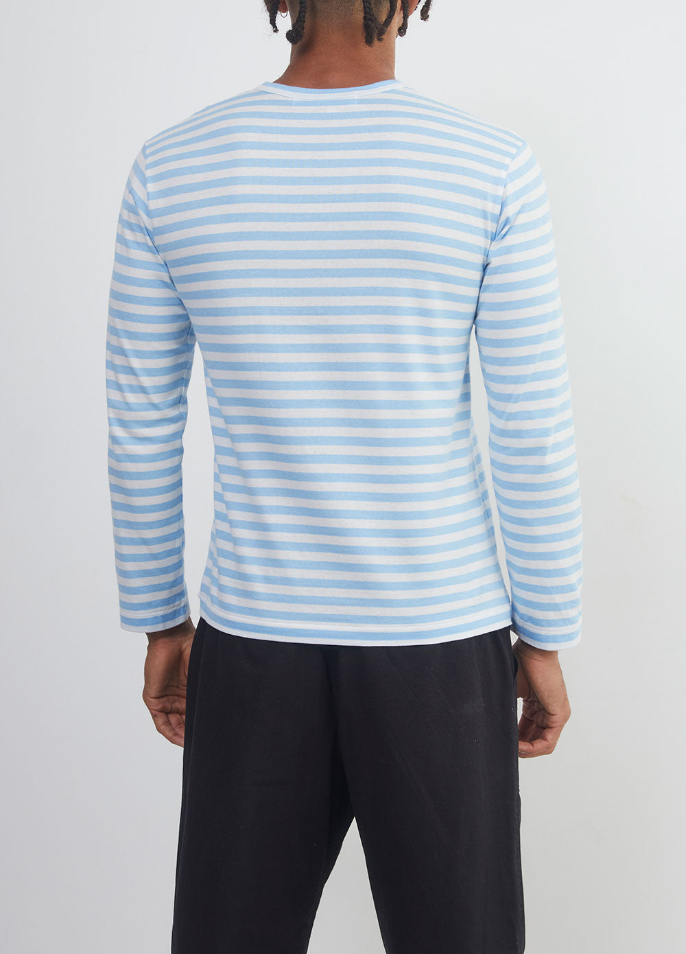 T278 Red Heart Stripe Long-sleeve T-shirt