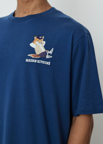 Small Dressed Fox Print Easy T-Shirt