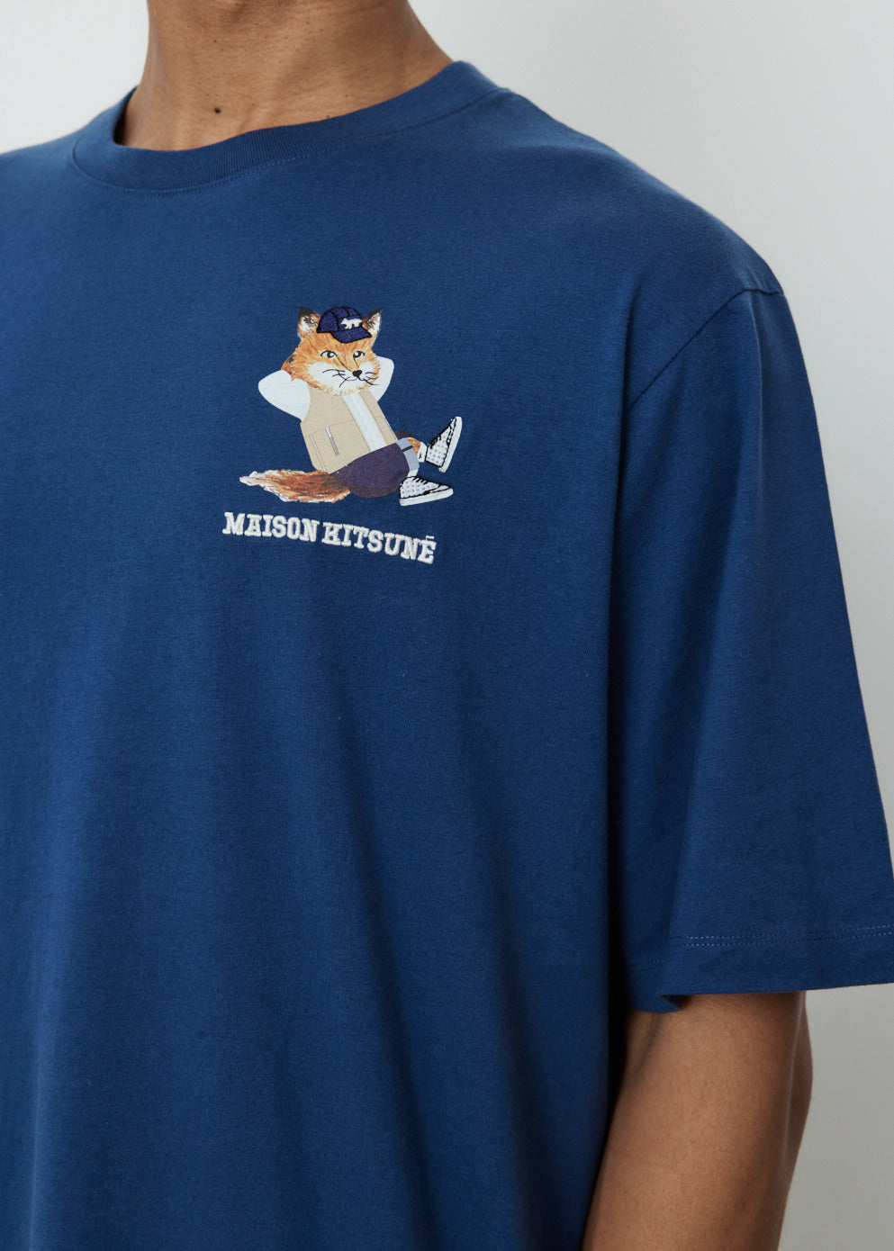 Small Dressed Fox Print Easy T-Shirt