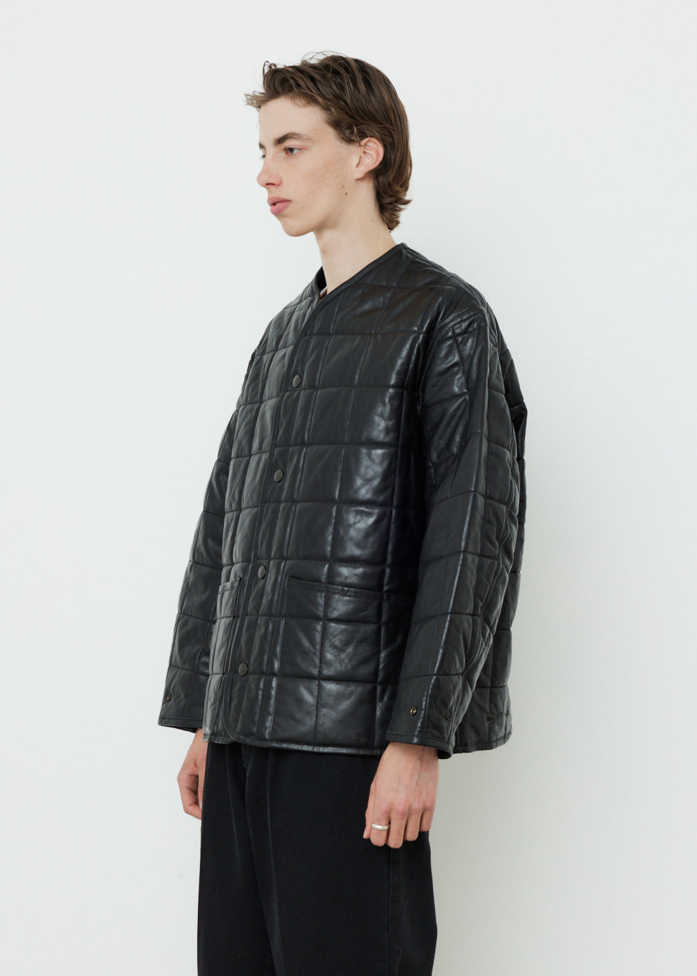 Reversible Quilted Leather Liner Blouson