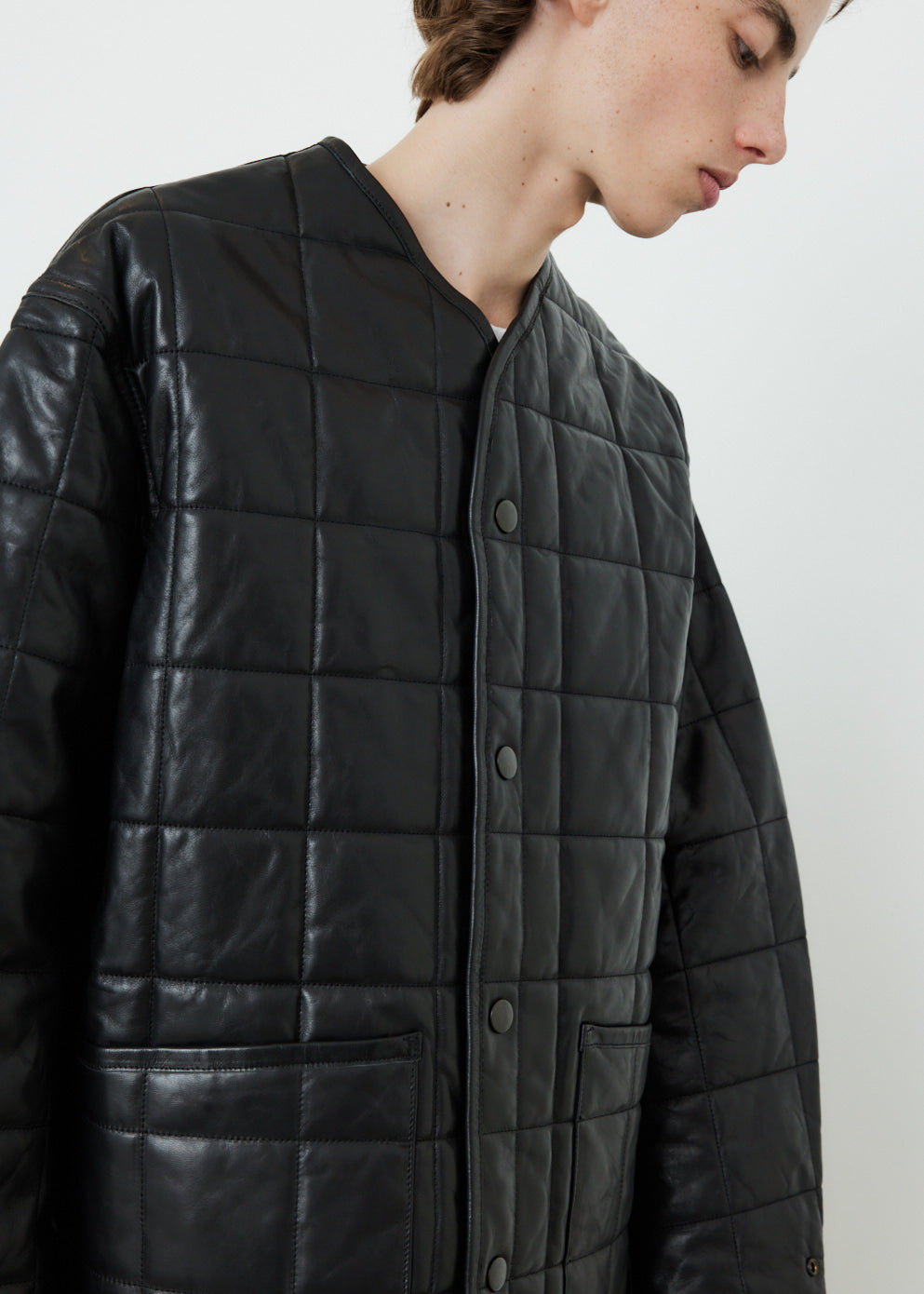 Reversible Quilted Leather Liner Blouson