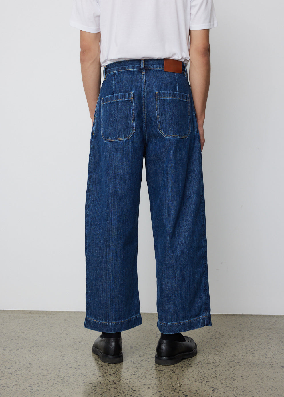 Puch Single Pleated Wide Denim Pant