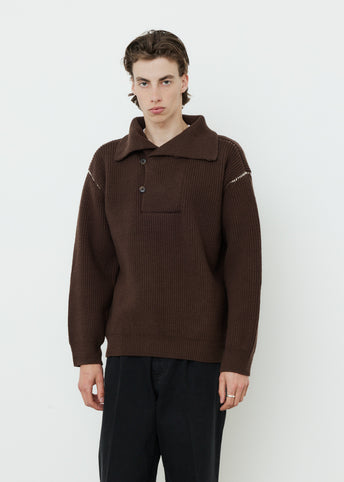 High Neck Rib Knit