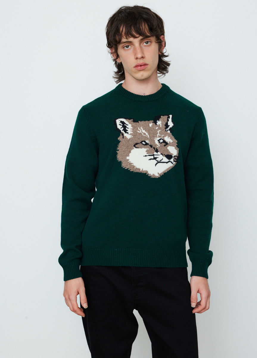 Maison kitsune fox shop head pullover