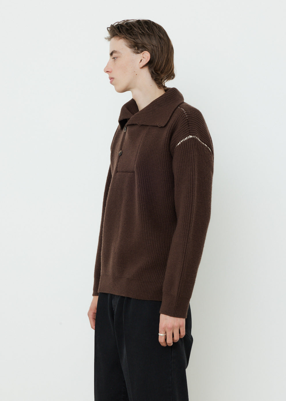 High Neck Rib Knit