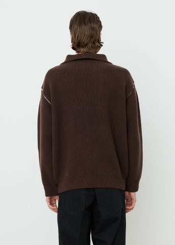 High Neck Rib Knit