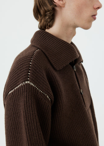 High Neck Rib Knit