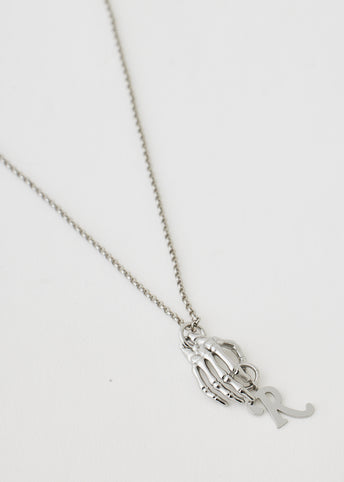 Skeleton Hand R Necklace