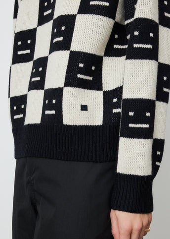 Katlas Checkerboard Knit Sweater