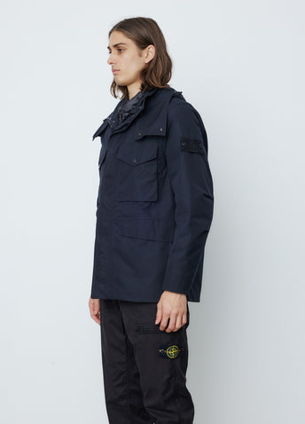 Hooded Ghost Jacket With Detachable Lining Black