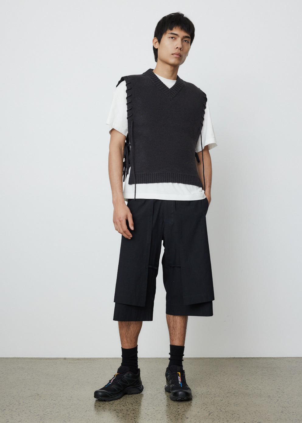 V-Neck Laced Vest