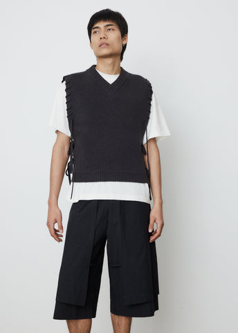 V-Neck Laced Vest