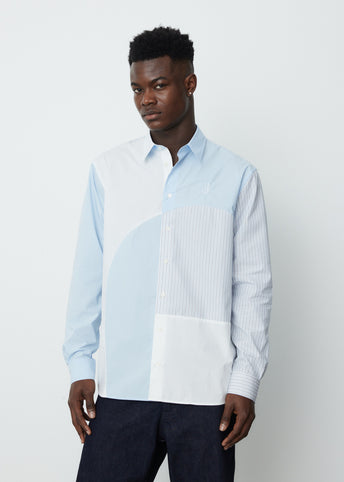 Curved Patchwork Classic Fit Shirt