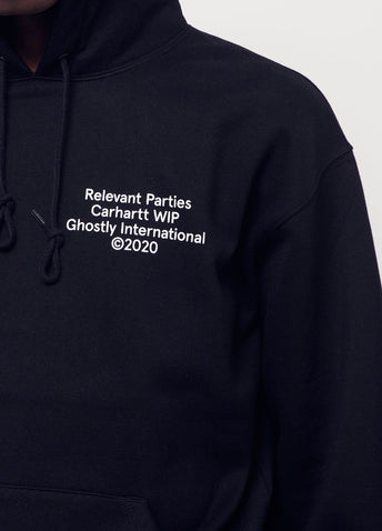 x Relevant Parties Hooded Ghostly Sweatshirt