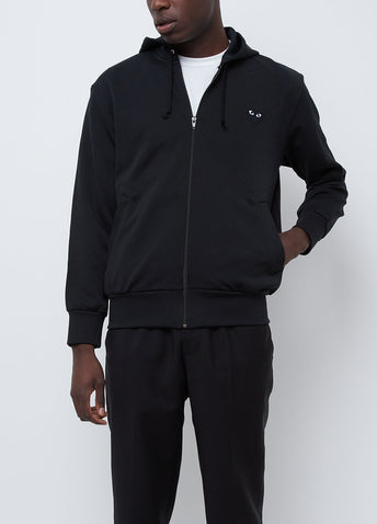 T254 Black Heart Zip Hoodie