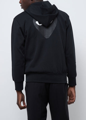T254 Black Heart Zip Hoodie