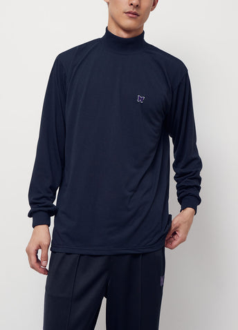 Long-sleeve Mock Neck T-shirt