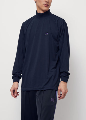 Long-sleeve Mock Neck T-shirt