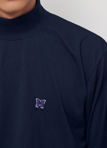 Long-sleeve Mock Neck T-shirt
