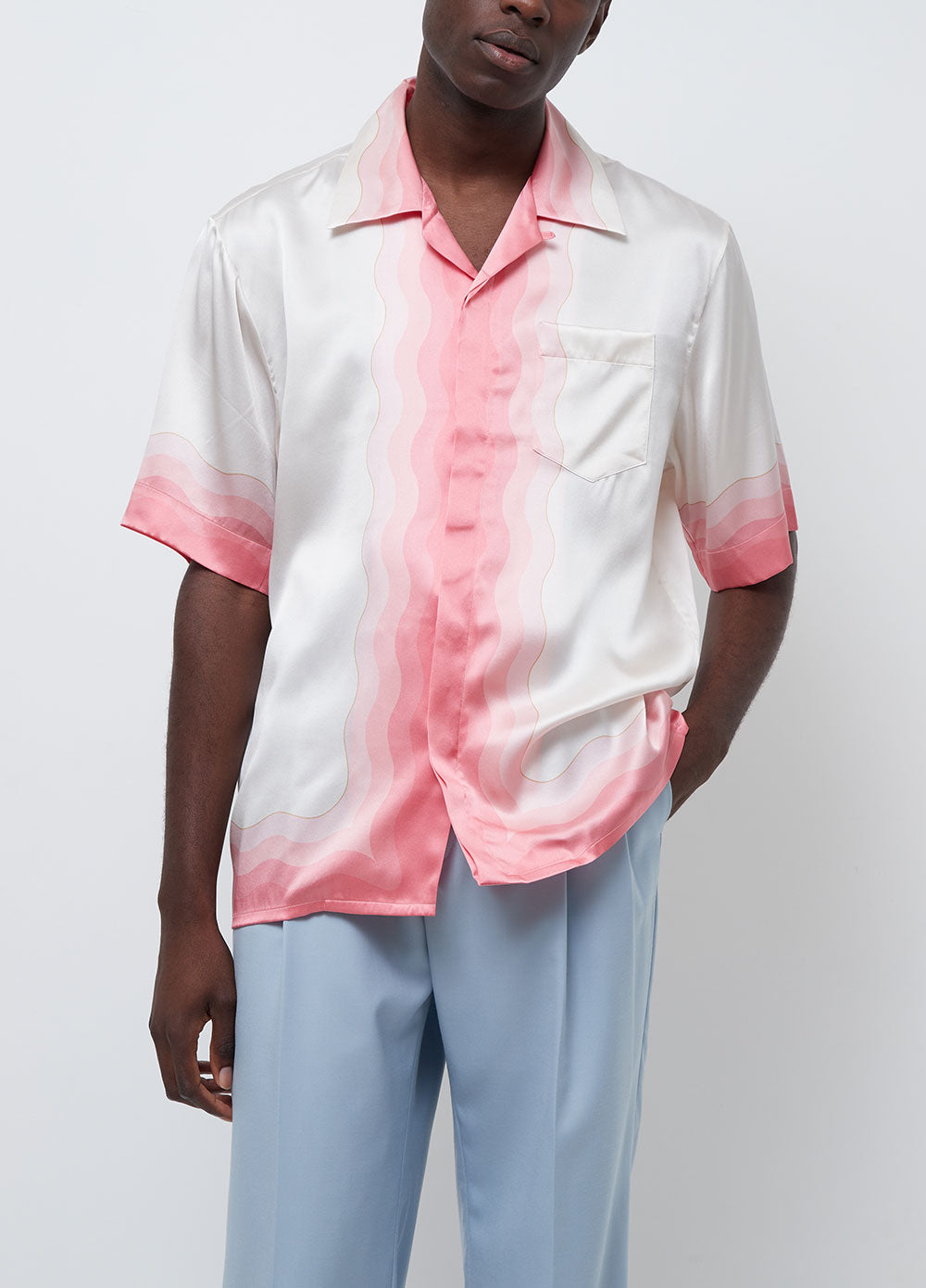 Kapalia Short-sleeve Silk Shirt