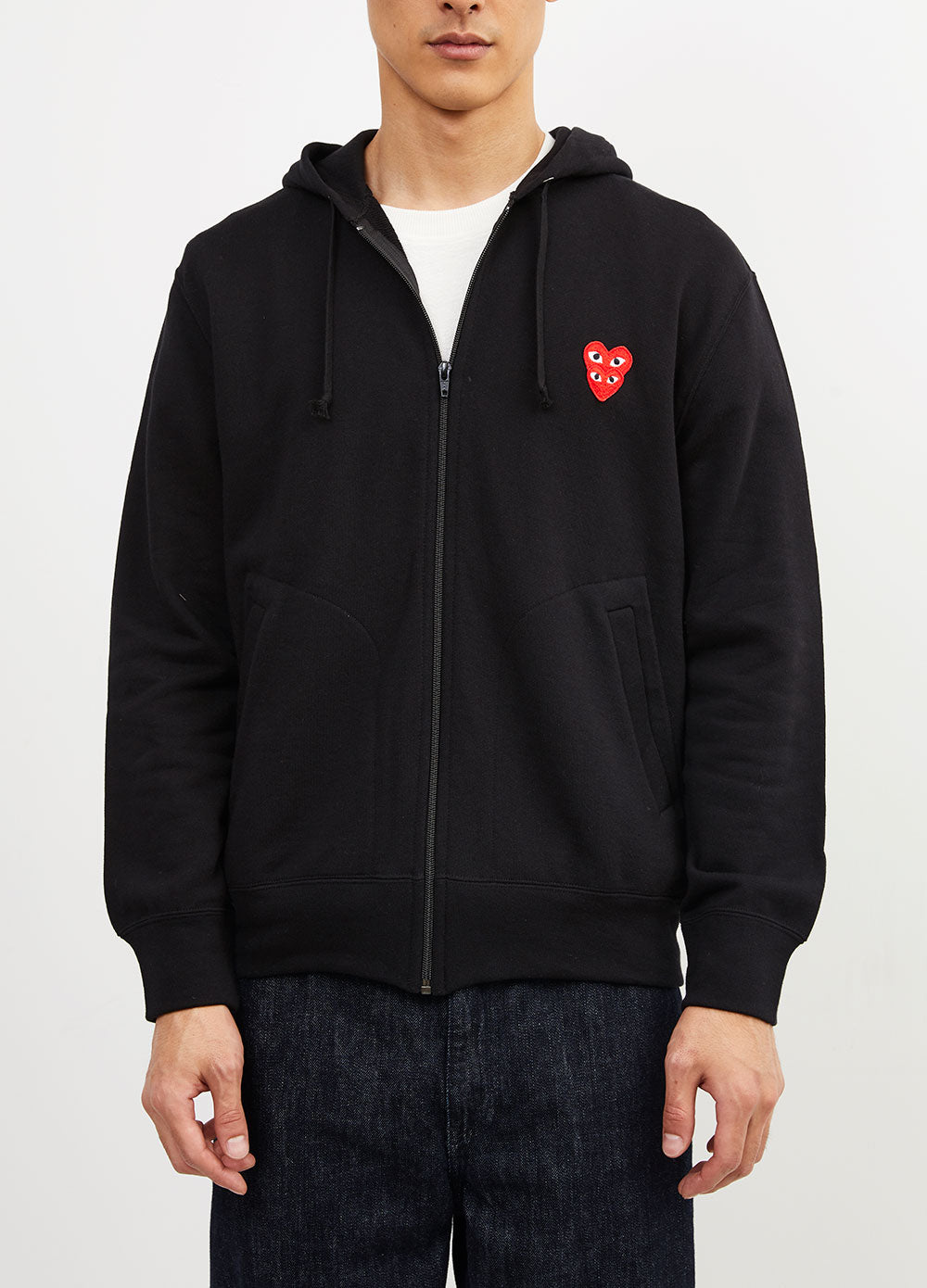 P1T294 Layered Heart Hoodie