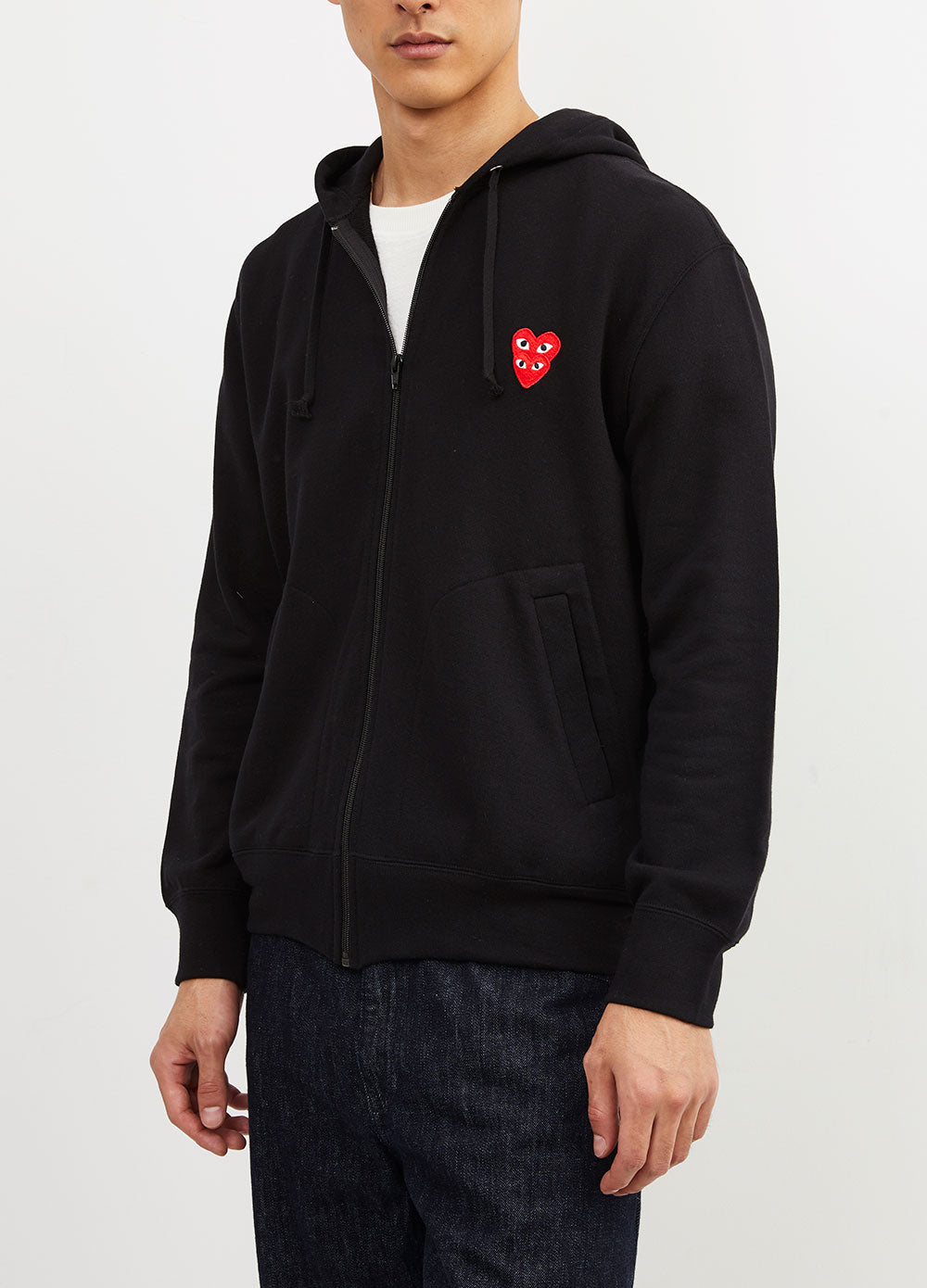 P1T294 Layered Heart Hoodie