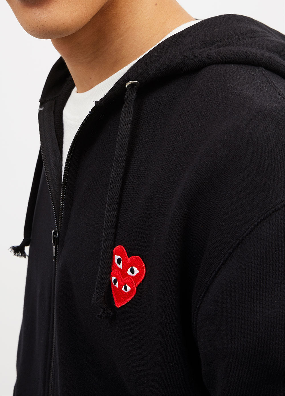 P1T294 Layered Heart Hoodie