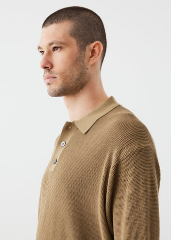 Waffle Knit Polo