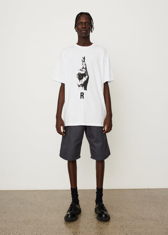 Oversized T-shirt With Hand Sign Print