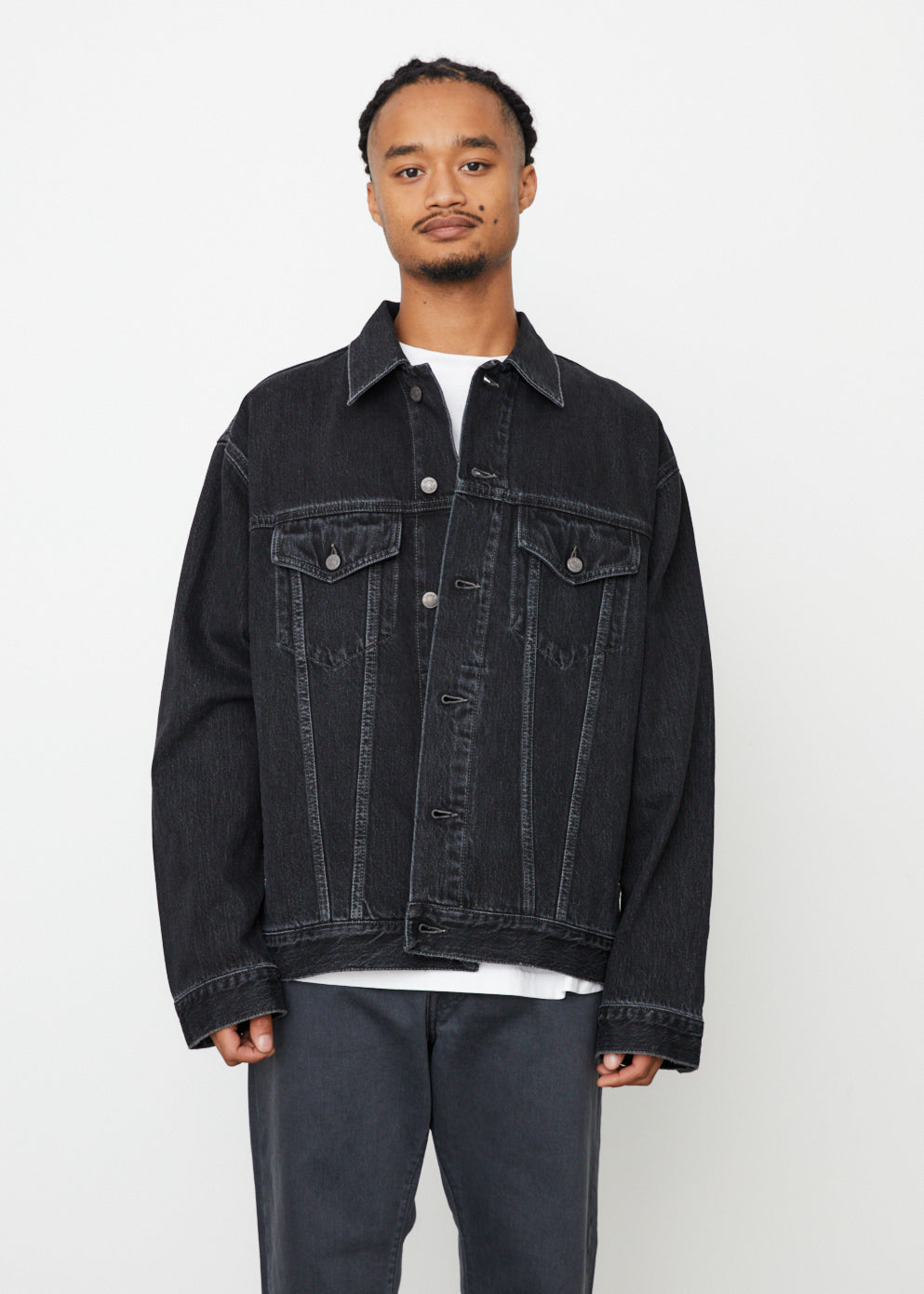 Rob Faded Black Denim Jacket