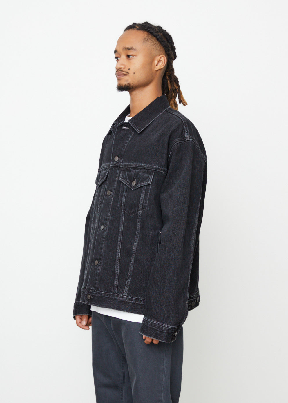 Rob Faded Black Denim Jacket