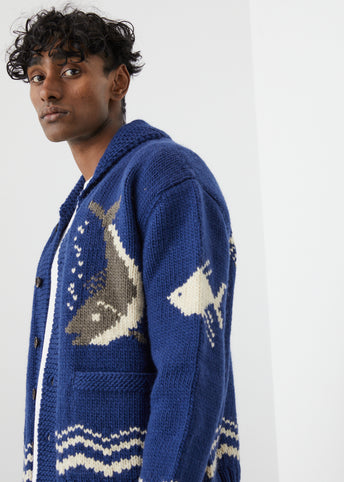 River Fish Cardigan