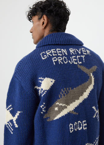 River Fish Cardigan