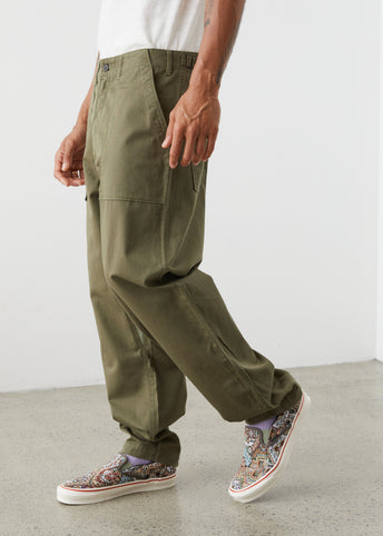 Patched Military Fatigue Pants