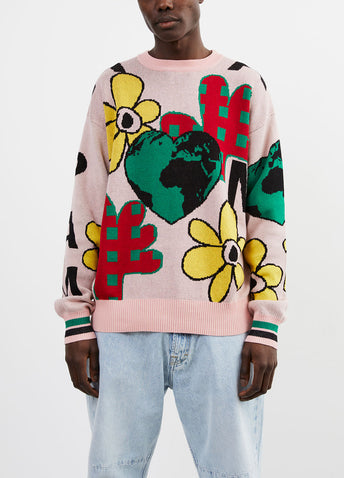 Off Set Intarsia Knit