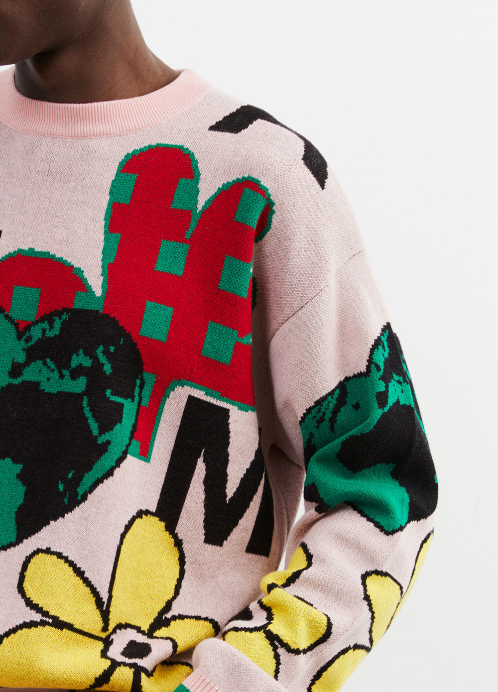Off Set Intarsia Knit