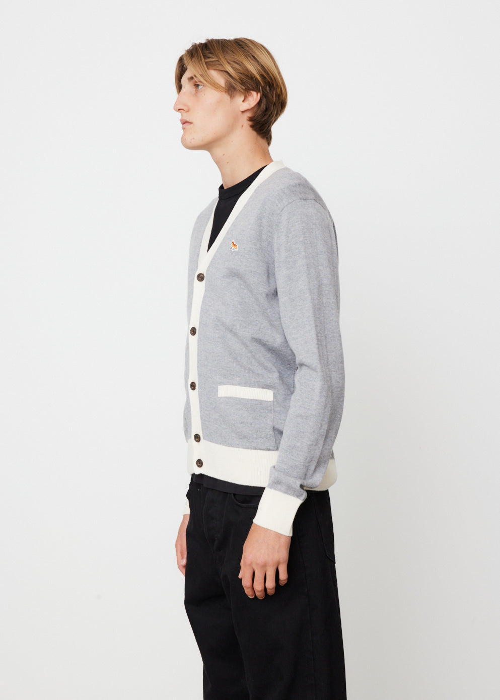 Baby Foc Patch Bi-colour Cardigan