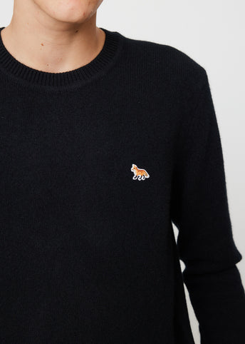 Baby Fox Patch Cosy R-Neck Sweater