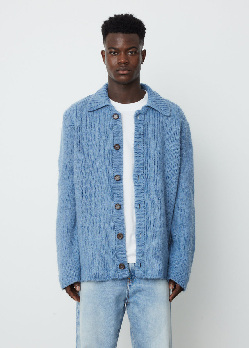 トップス 22FW FUNKY BLUE BIG CARDIGAN 48 22FW FUNKY BLUE BIG CARDIGAN 48