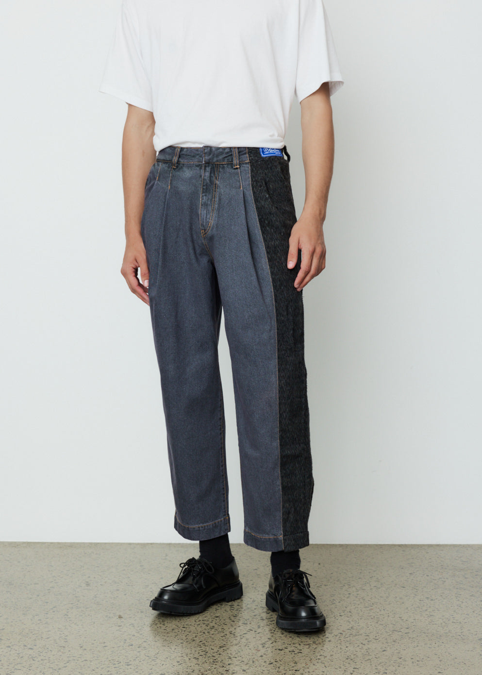 Panelled Pleated Jeans