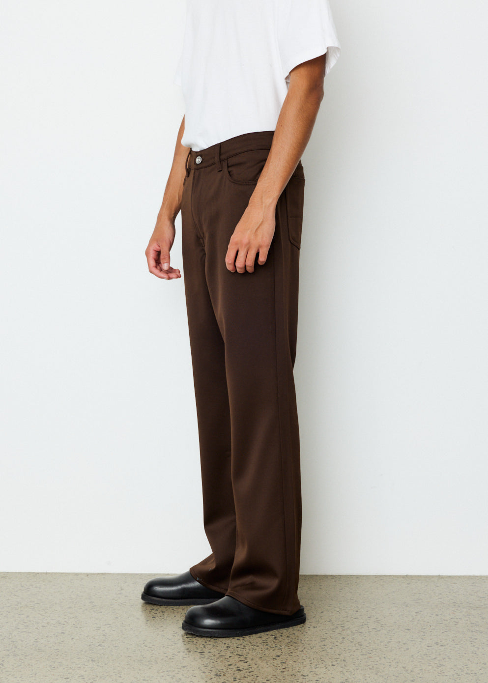 70s Cut Brown Exquisite Wool Pants