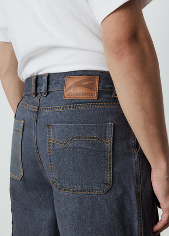 Panelled Pleated Jeans