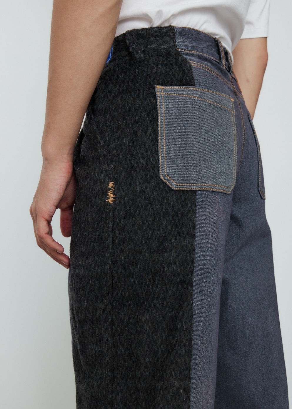 Panelled Pleated Jeans