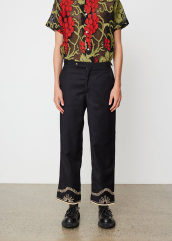 Floral Cording Trousers
