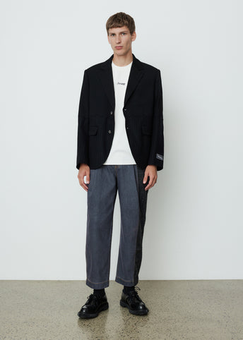 Panelled Pleated Jeans