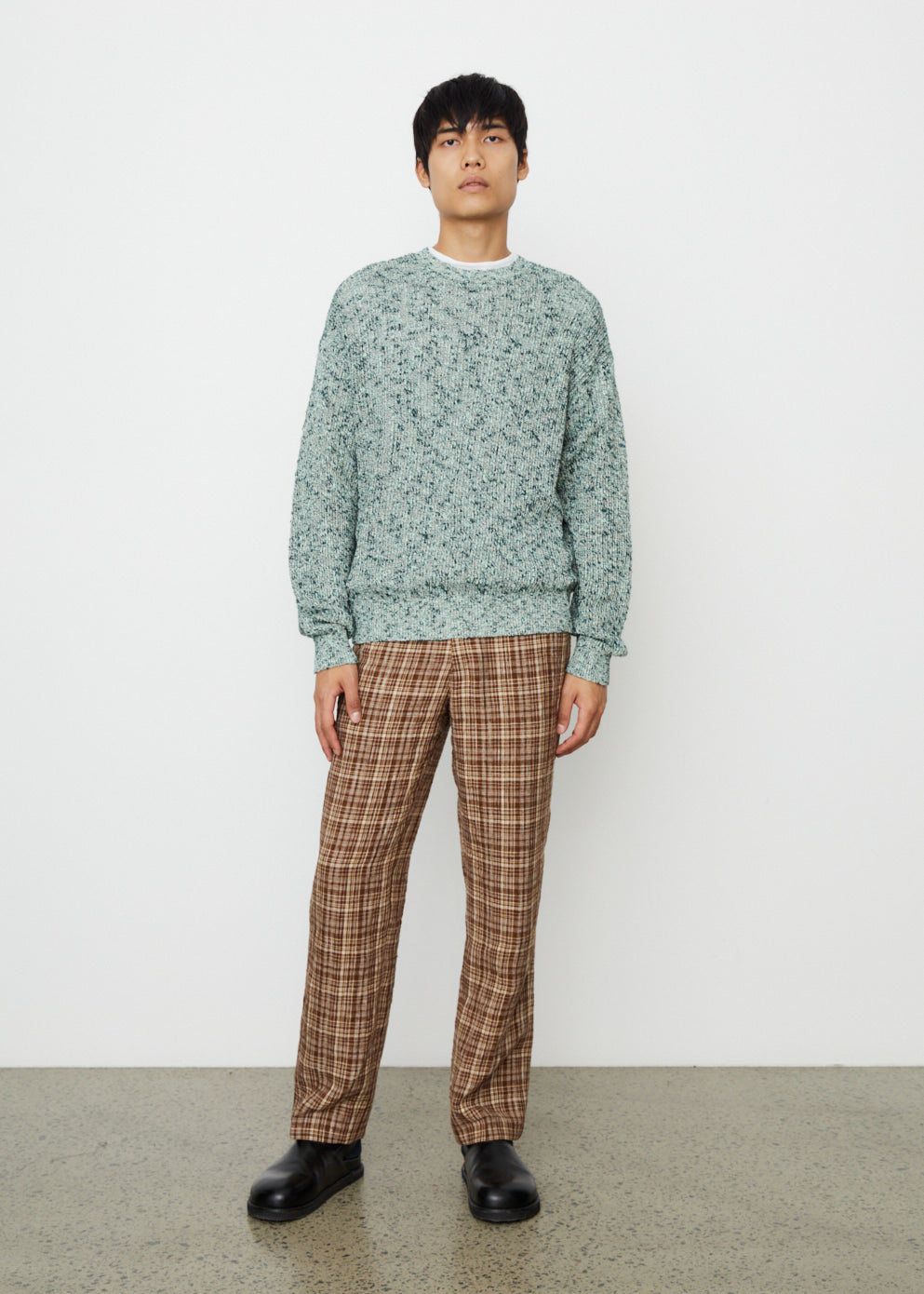 AURALEE COTTON SLUB MIX TOP YARN RIBKNIT