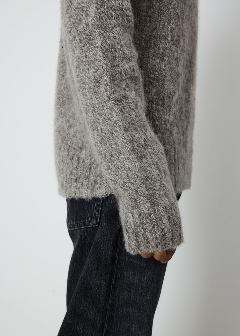 Acne Studios Kai Shetland Crew Knit Dusty Pink Melange | END